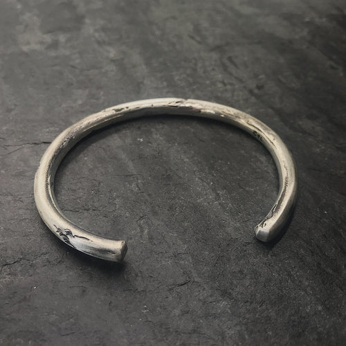 Toro Cuff in Oxidized Silver angle view